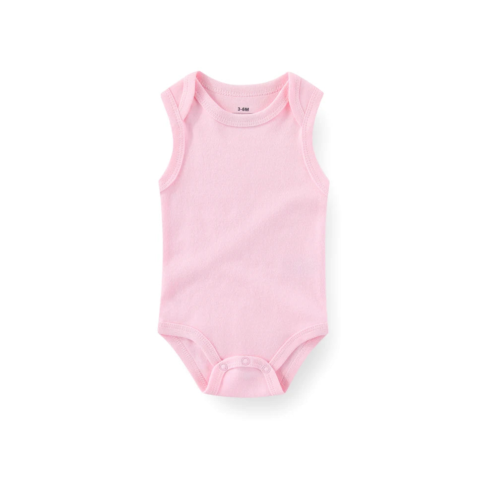 1/3 Pieces Solid Color Sleeveless baby Unisex bodysuits Cotton Newborn Boy Girl Onesies  Summer Infant Clothes