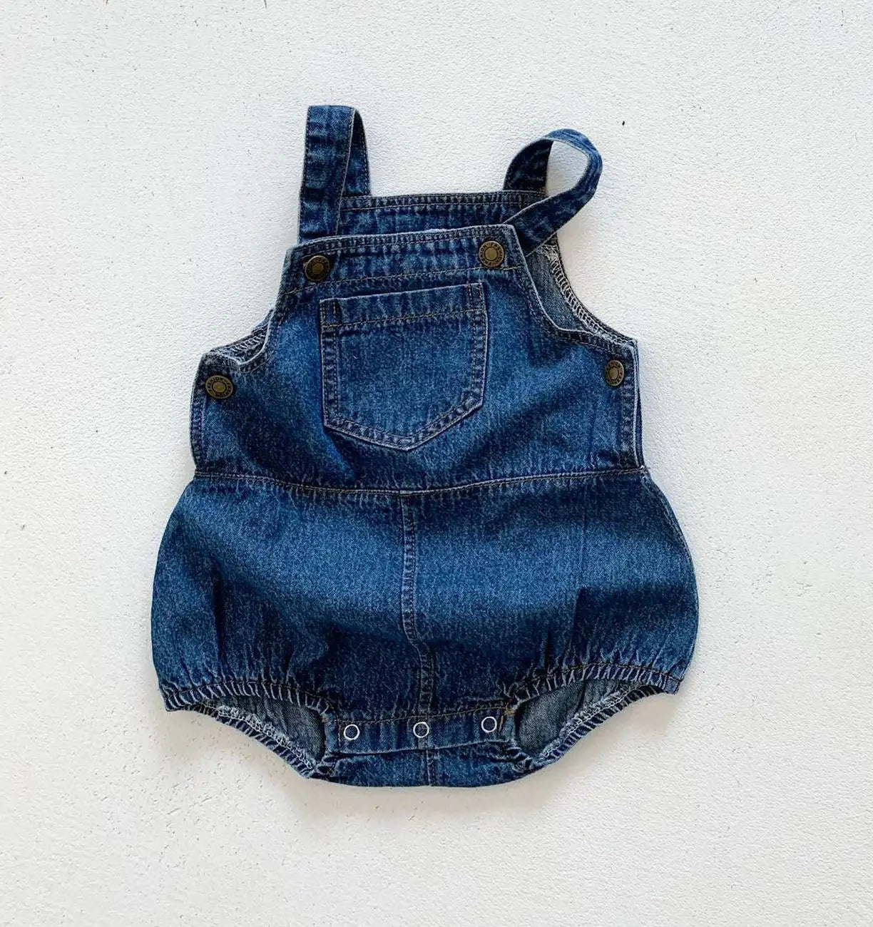 2025 New Summer Baby Boy Denim Bodysuit Sleeveless Girls Overalls Toddler Kids Casual Clothes 0-3 Years