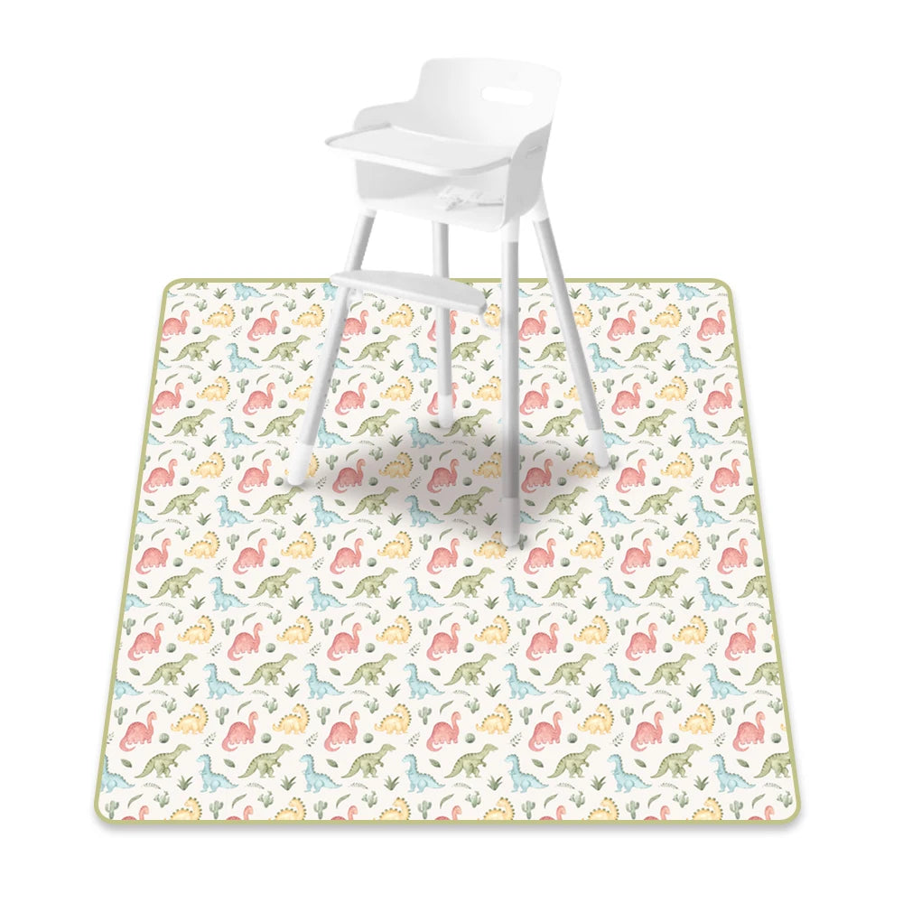 Elinfant 1 Pc Baby High Chair Splat Mat Portable Baby Dining Chair Mat Waterproof Spill Mat Anti-Slip Floor Protector Splash Mat