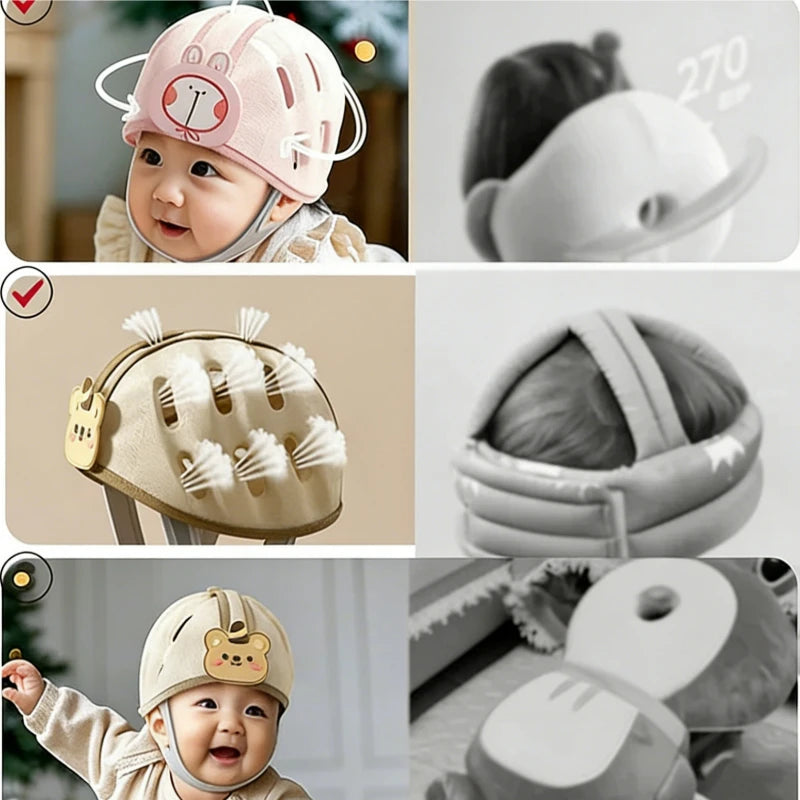 Baby Head Protector Baby Helmet for Crawling Walking 4 Seasons Infant Toddler No Bumps Safety Helmet Head Cushion Bumper Bonnet