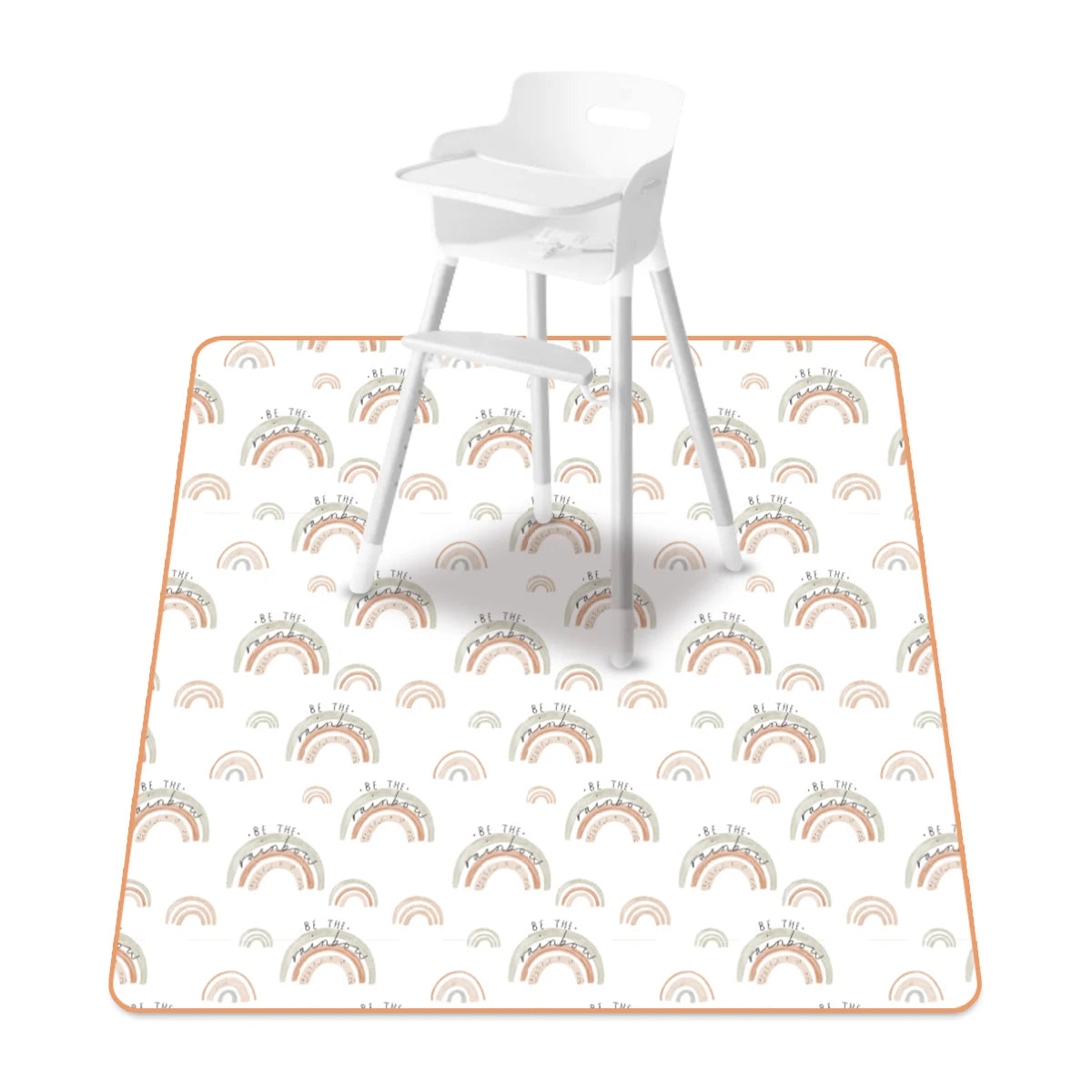 Elinfant 1 Pc Baby High Chair Splat Mat Portable Baby Dining Chair Mat Waterproof Spill Mat Anti-Slip Floor Protector Splash Mat